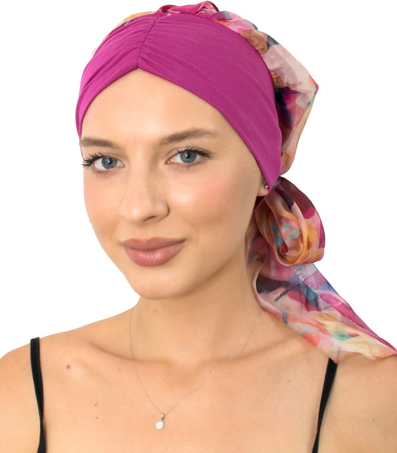 CAPLORD Head Scarf for Women Skull Cap Chemo Patients Headwear Cancer Hair Loss Scarf Headwrap Cover Hat Turban Covering Wrap - Image 1